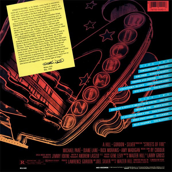 Various - Streets Of Fire - Music From The Original Motion Picture Soundtrack