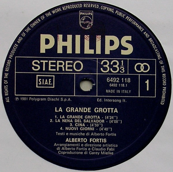 Alberto Fortis - La Grande Grotta