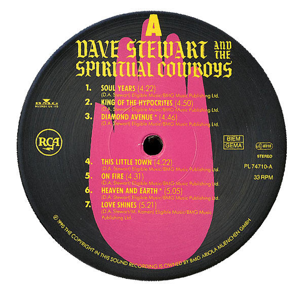 Dave Stewart And The Spiritual Cowboys - Dave Stewart And The Spiritual Cowboys