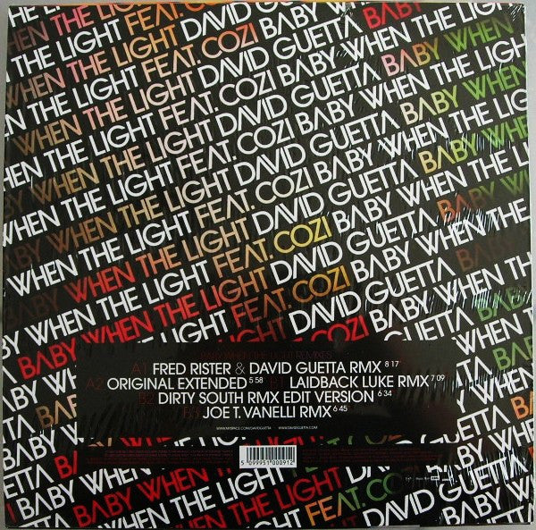 David Guetta Feat. Cozi ‎– Baby When The Light (Remixes)