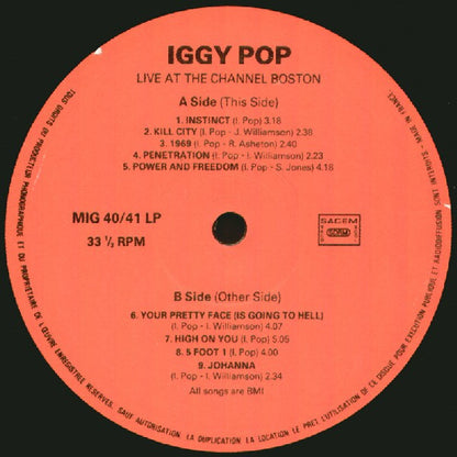 Iggy Pop - Live At The Channel, Boston M.A. 1988