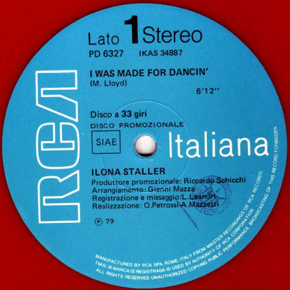 Ilona Staller - I Was Made For Dancin' / Save The Last Dance For Me - Lascia L'Ultimo Ballo Per Me