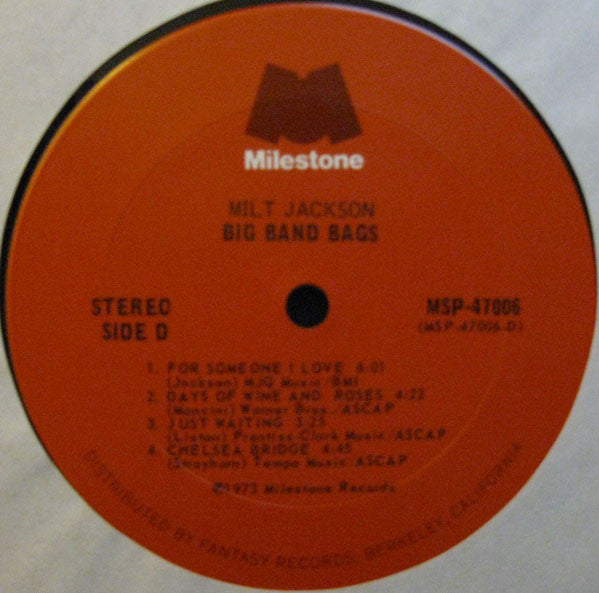 Milt Jackson - Big Band Bags