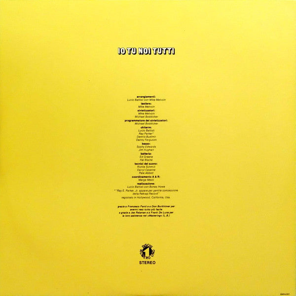Lucio Battisti - Io Tu Noi Tutti