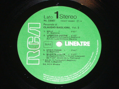 Claudio Baglioni - Personale Di Claudio Baglioni Vol. 3