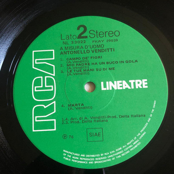 Antonello Venditti - A Misura D'Uomo