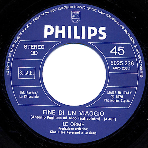Le Orme - Fine Di Un Viaggio / Il Mago