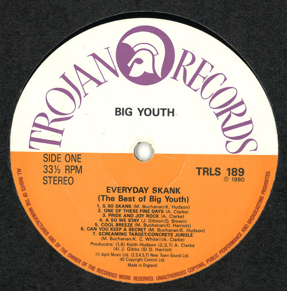 Big Youth - Everyday Skank (Best Of Big Youth)
