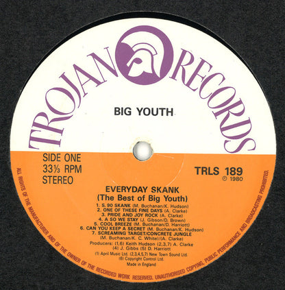 Big Youth - Everyday Skank (Best Of Big Youth)