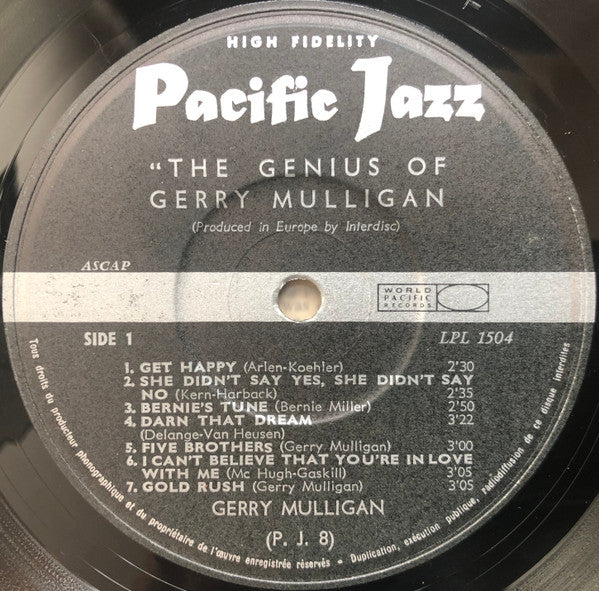 Gerry Mulligan - The Genius Of Gerry Mulligan