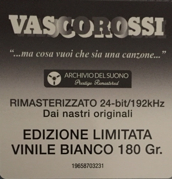 Vasco Rossi - "...Ma Cosa Vuoi Che Sia Una Canzone..."
