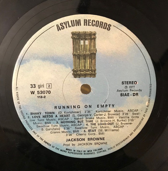 Jackson Browne - Running On Empty
