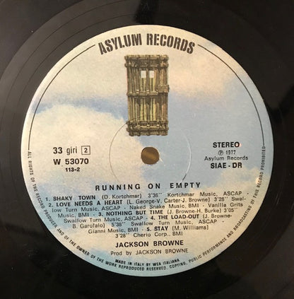 Jackson Browne - Running On Empty