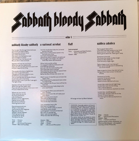 Black Sabbath - Sabbath Bloody Sabbath (nuovo)
