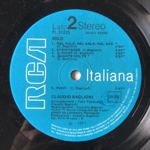 Claudio Baglioni - Solo