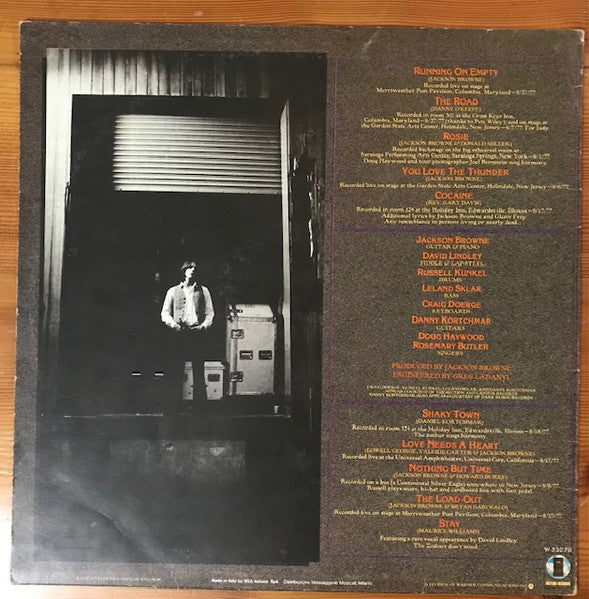 Jackson Browne - Running On Empty