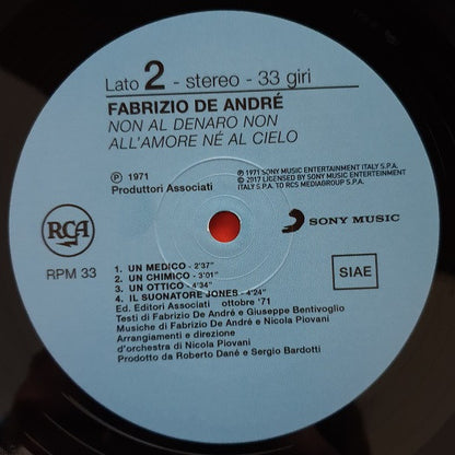 Fabrizio De André - Non Al Denaro Non All'Amore Nè Al Cielo