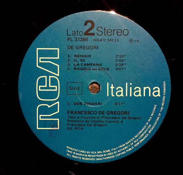 Francesco De Gregori - De Gregori