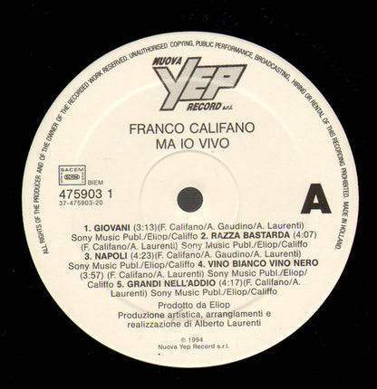 Franco Califano - Ma Io Vivo