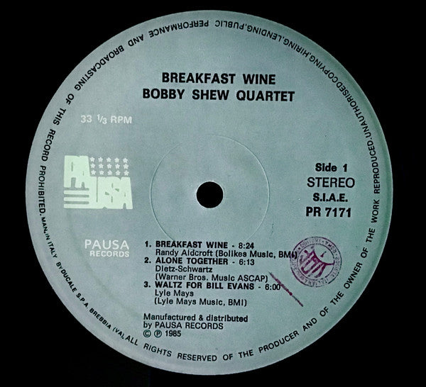 Bobby Shew Quartet - Breakfast Wine