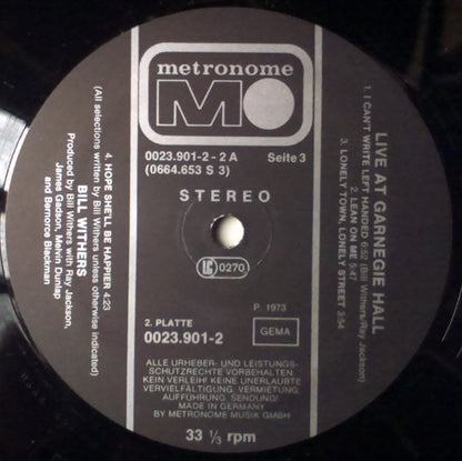 Bill Withers - Bill Withers Live At Carnegie Hall