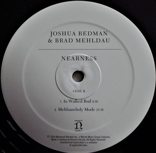 Joshua Redman & Brad Mehldau ‎– Nearness