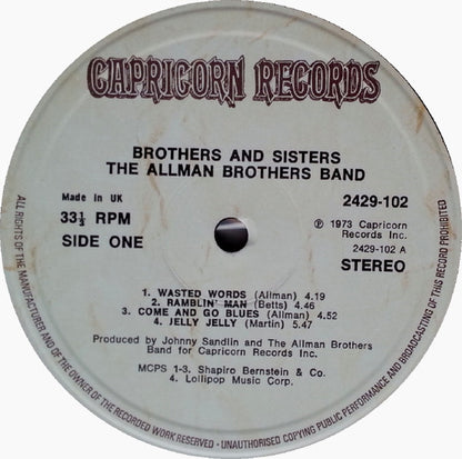 The Allman Brothers Band - Brothers And Sisters