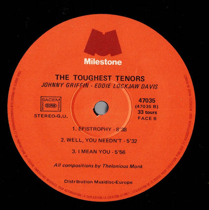 Johnny Griffin / Eddie "Lockjaw" Davis ‎– The Toughest Tenors