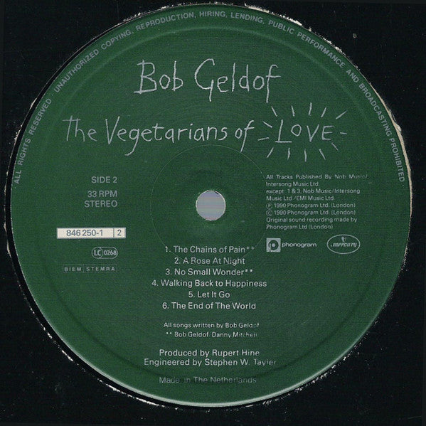 Bob Geldof - The Vegetarians Of Love