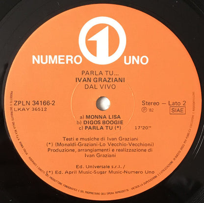 Ivan Graziani - Parla Tu... Ivan Graziani Dal Vivo