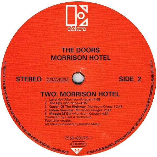 The Doors - Morrison Hotel (nuovo)