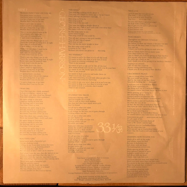 George Harrison - Thirty Three & 1/3