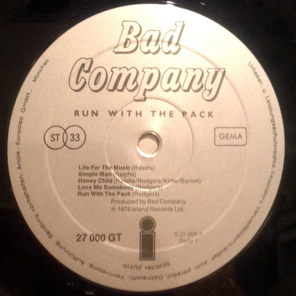 Bad Company - Run With The Pack