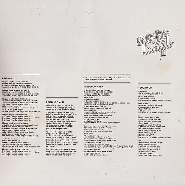 Umberto Tozzi - Tu