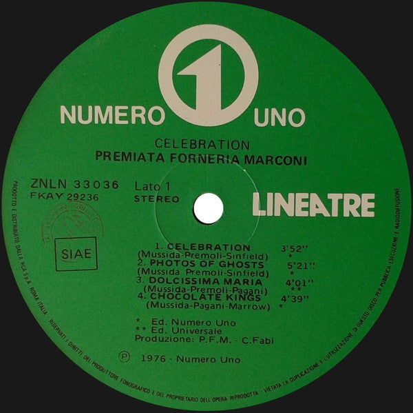 Premiata Forneria Marconi - Celebration