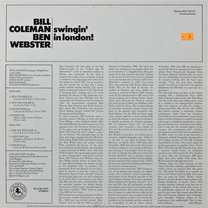 Bill Coleman / Ben Webster ‎– Swingin' In London