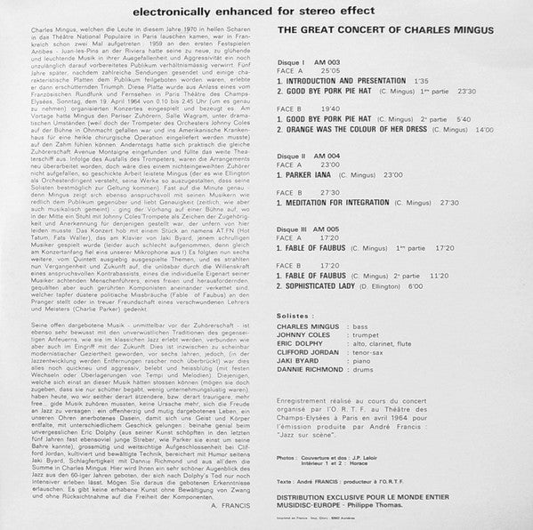 Charles Mingus - The Great Concert Of Charles Mingus