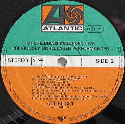 Otis Redding - Recorded Live (Previously Unreleased Performances)