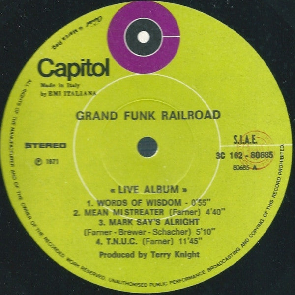 Grand Funk Railroad - Live Album