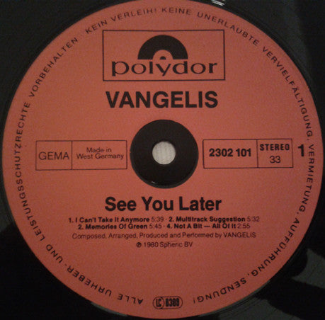 Vangelis - See You Later
