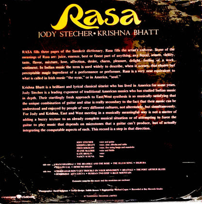 Jody Stecher & Krishna Bhatt ‎– Rasa