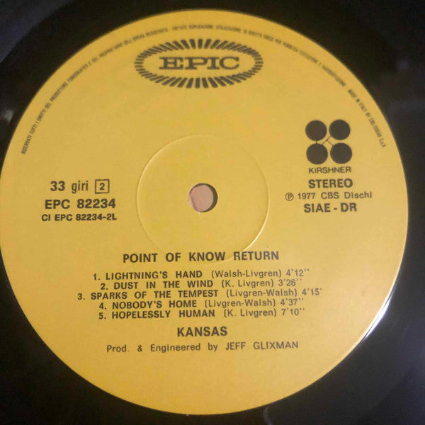 Kansas - Point Of Know Return