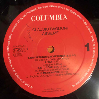 Claudio Baglioni - Assieme Oltre Il Concerto