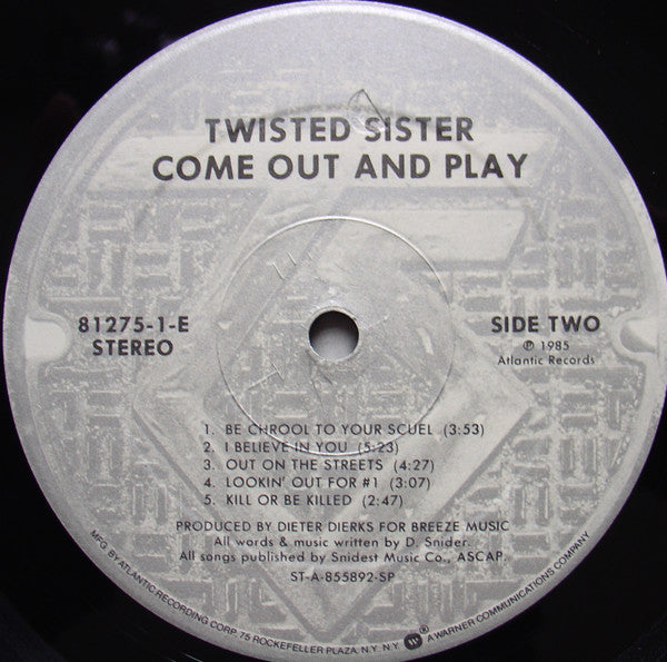 Twisted Sister - Come Out And Play