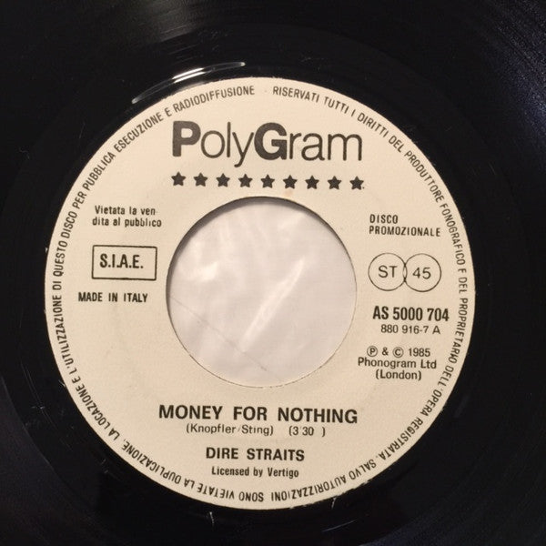 Dire Straits - Money For Nothing / Don't Stop The Dance (7")