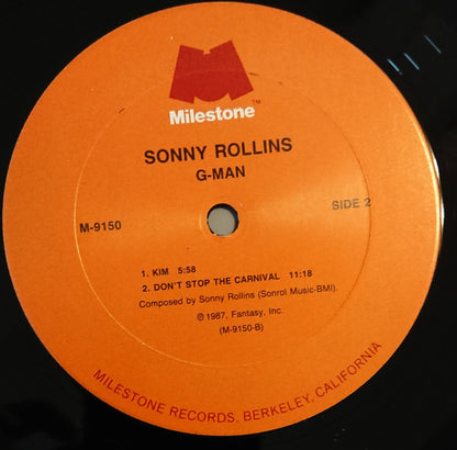 Sonny Rollins - Sonny Rollins Plays G-Man And Other Music For The Soundtrack Of The Robert Mugge Film "Saxophone Colossus"