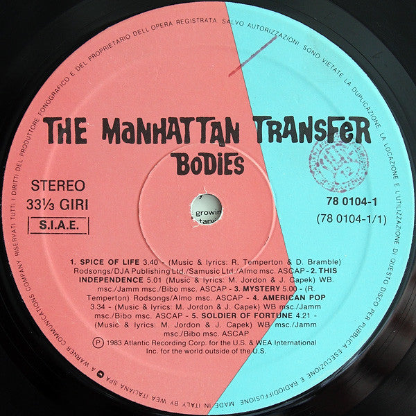 The Manhattan Transfer - Bodies And Souls