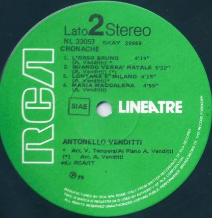 Antonello Venditti - Cronache