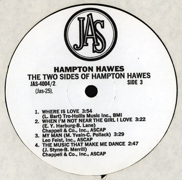 Hampton Hawes - The Two Sides Of Hampton Hawes