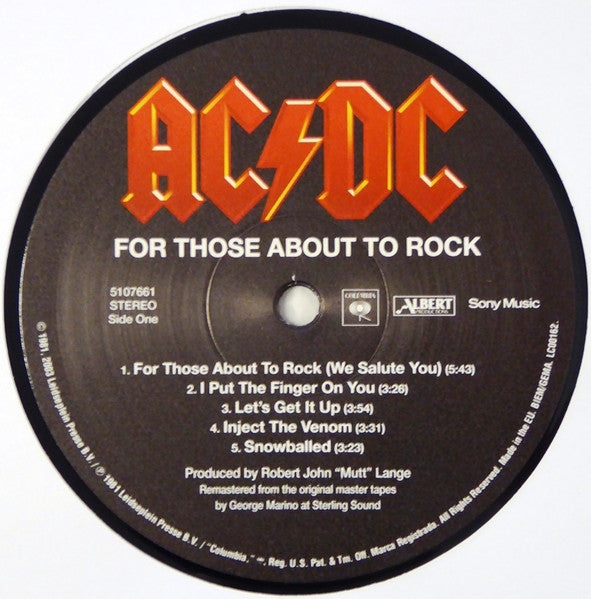 AC/DC - For Those About To Rock (We Salute You)
